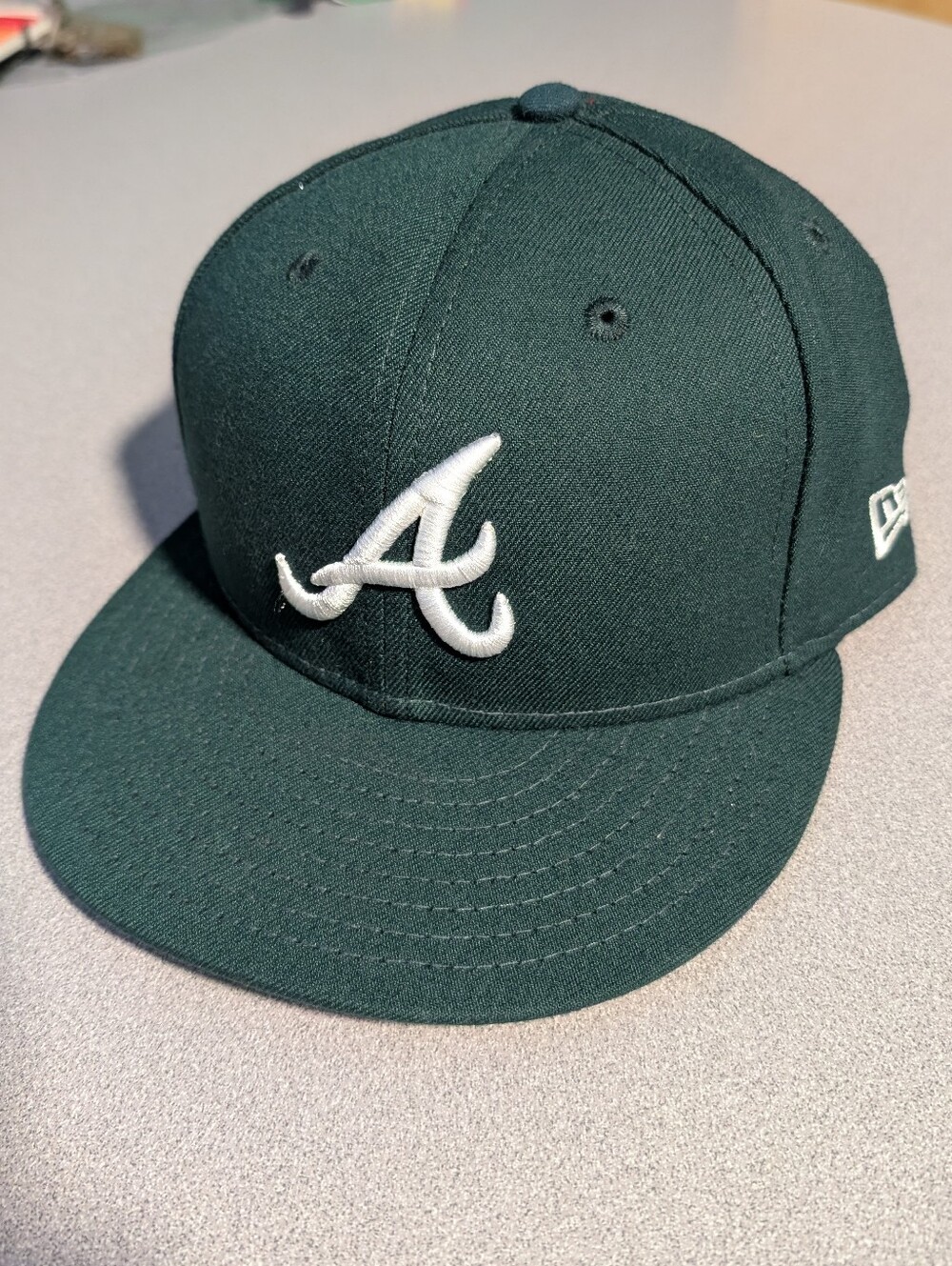 New Atlanta Braves MLB New Era 59FIFTY 5950 Fitted Hat Cap 7 3/4 Made In U.S.A.